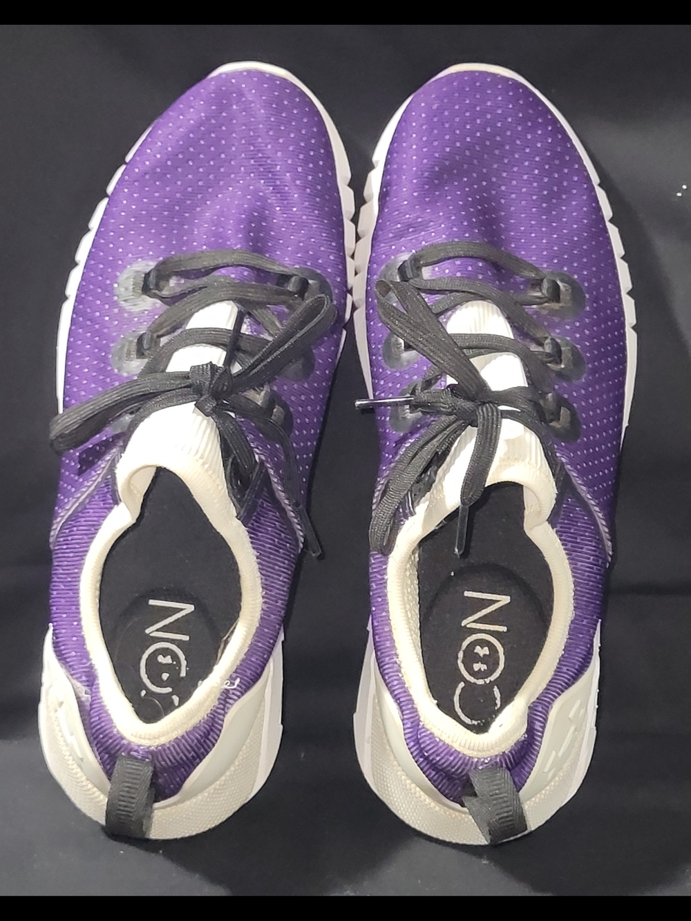 Under Armour Purple Knit Women's Athletic Sneakers with Black Laces